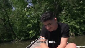 Ambitious guy has a job interview & does everything to earn some quick money